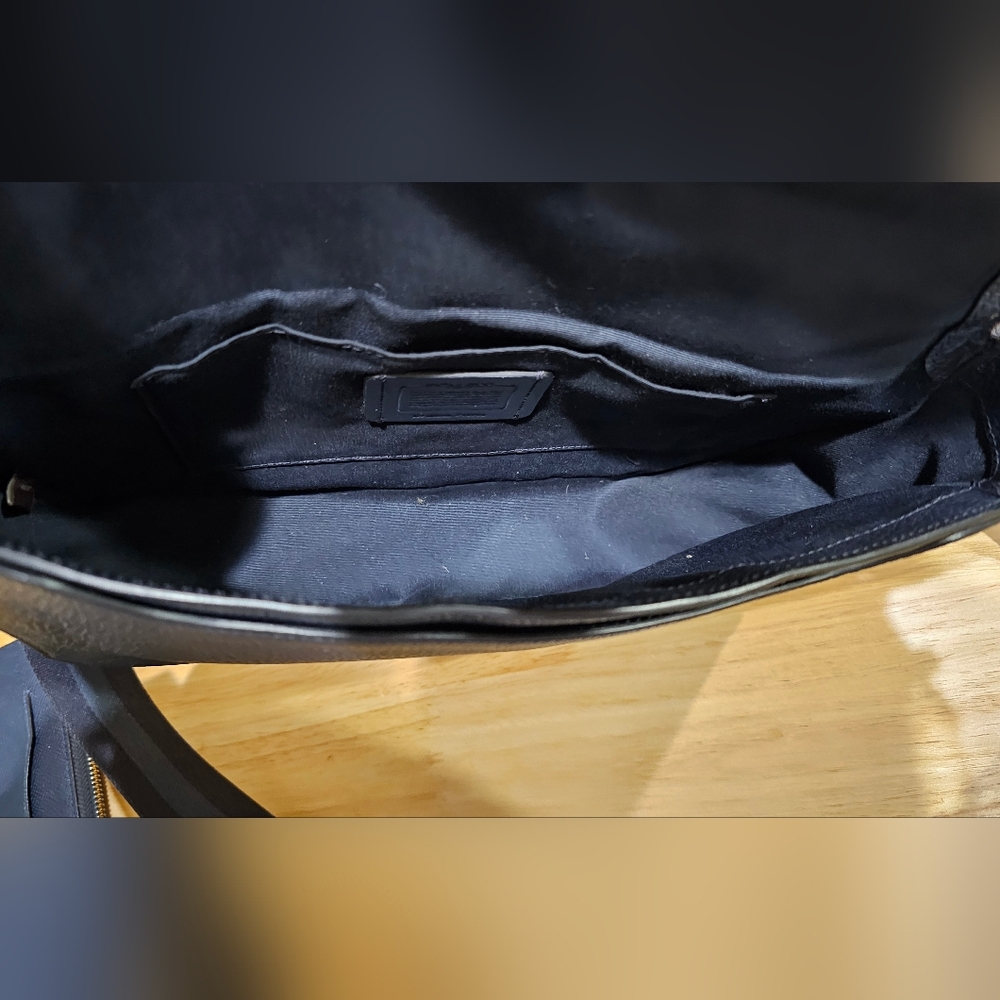 Coach Carriage Navy Blue Pebbled Grain Leather Messenger and Wallet Set EUC - Picture 10 of 16